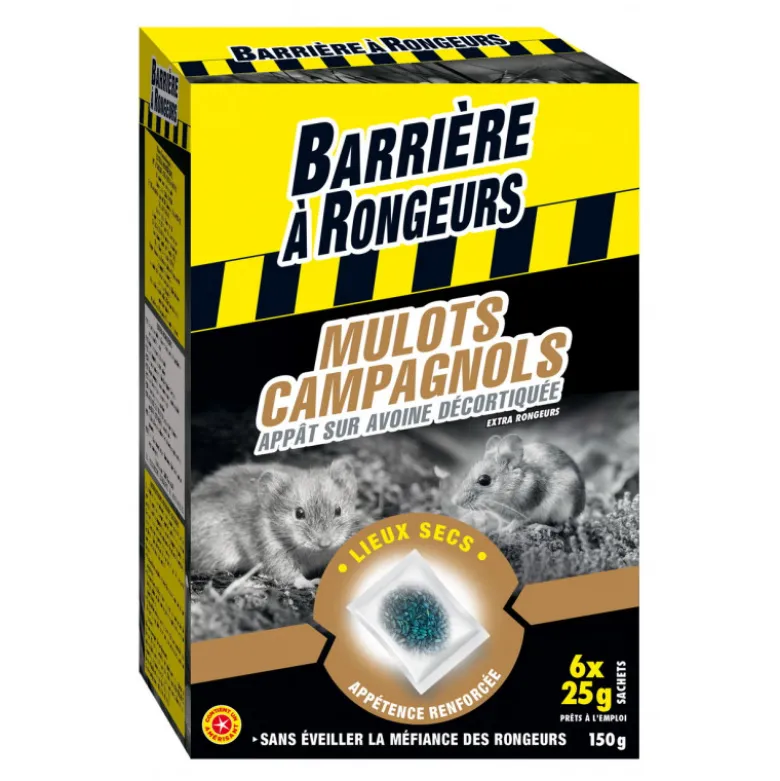 Appât mulots campagnols 6x25g - BARRIERE A RONGEURS
