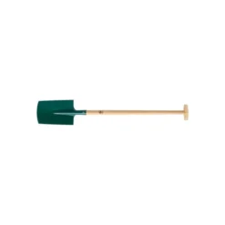 Bêche à rebord 28cm Fiskars, manche en bois en béquille
