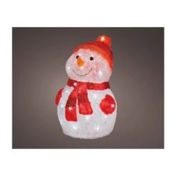Bonhomme de neige lumineux 35cm - LUMINEO