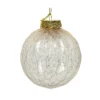 Boule dentelle ø8 transparent - DECORIS