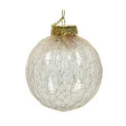 Boule dentelle ø8 transparent - DECORIS