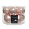 Boule en verre x10 mat/brillant ø6 rose poudré - DECORIS