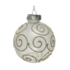 Boule spirale paillettes ø8 transparent/or - DECORIS