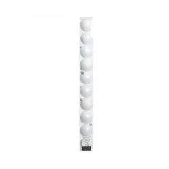 Boules tube de 10 ø6 blanc - DECORIS