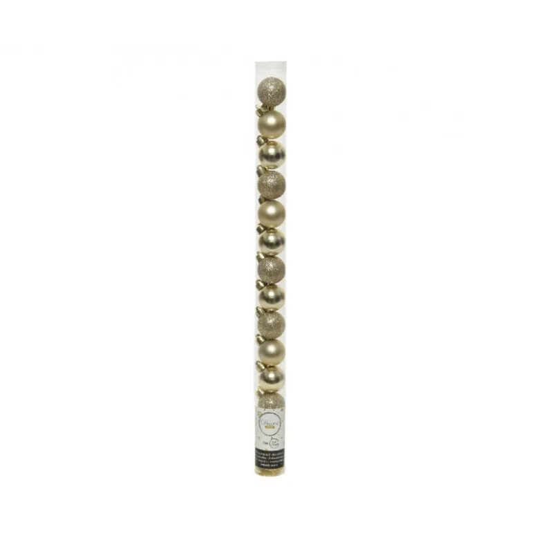 Boules tube de 14 ø3 champagne - DECORIS
