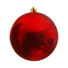Boule uni brillant ø20 rouge - DECORIS