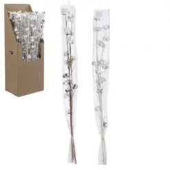 Branche fleurs 95cm blanc. marron - EDELMAN
