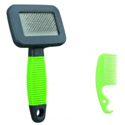 Brosse souple pour petits animaux 7x13cm vert - TRIXIE
