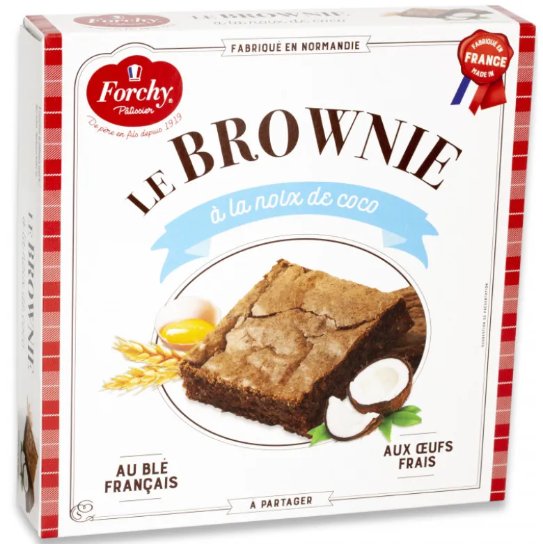 Brownie chocolat et coco 285 g - FORCHY PATISSIER