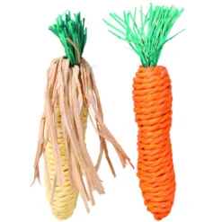 Carotte et épis de mais en paille 15cm-2pcs - TRIXIE
