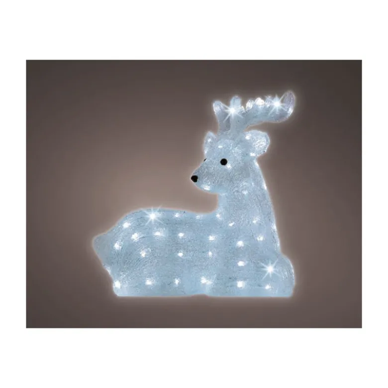 Cerf couché lumineux 43cm - LUMINEO