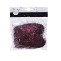 Cheveux d'ange en sachet ø2x16x13 bordeaux - DECORIS