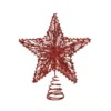 Cimier étoile métal paillettes 20x23 rouge - DECORIS