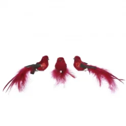 Clip oiseau 3 pièces 4.5x18-H5.5 rouge - EDELMAN