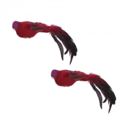 Clips oiseau 2 pièces 6.5x37-H6.5 rouge - EDELMAN