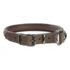 Collier bombé 33cm cuir taupe - CANIFRANCE
