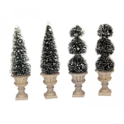 CONE-SHAPED & SCULPTED TOPIARIES SET OF 4 - LEMAX