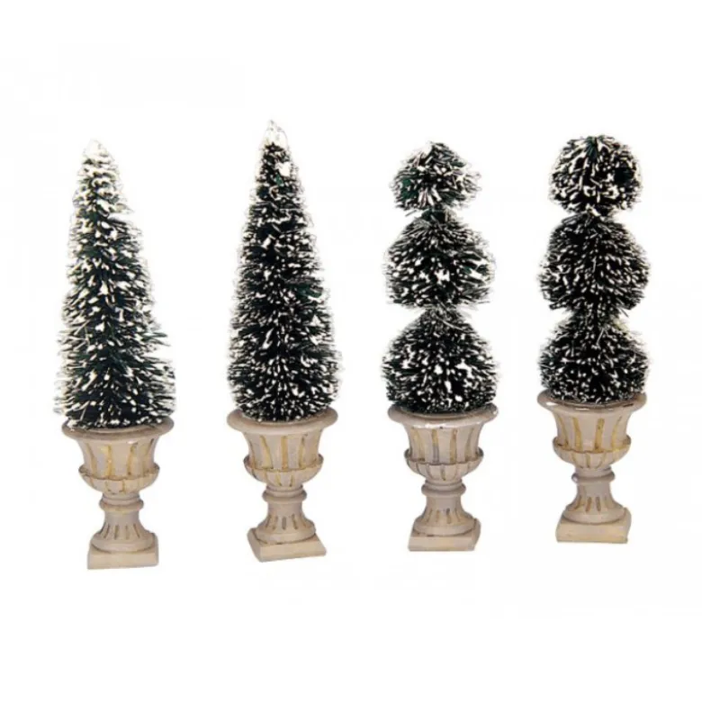 CONE-SHAPED & SCULPTED TOPIARIES SET OF 4 - LEMAX