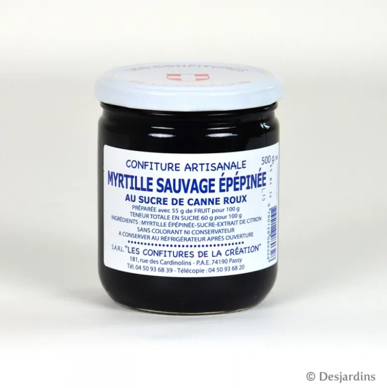 Confiture de myrtille sauvage épépinée - 500g