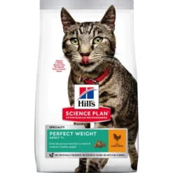Croquettes Perfect Weight pour chat au poulet 1. - HILL'S