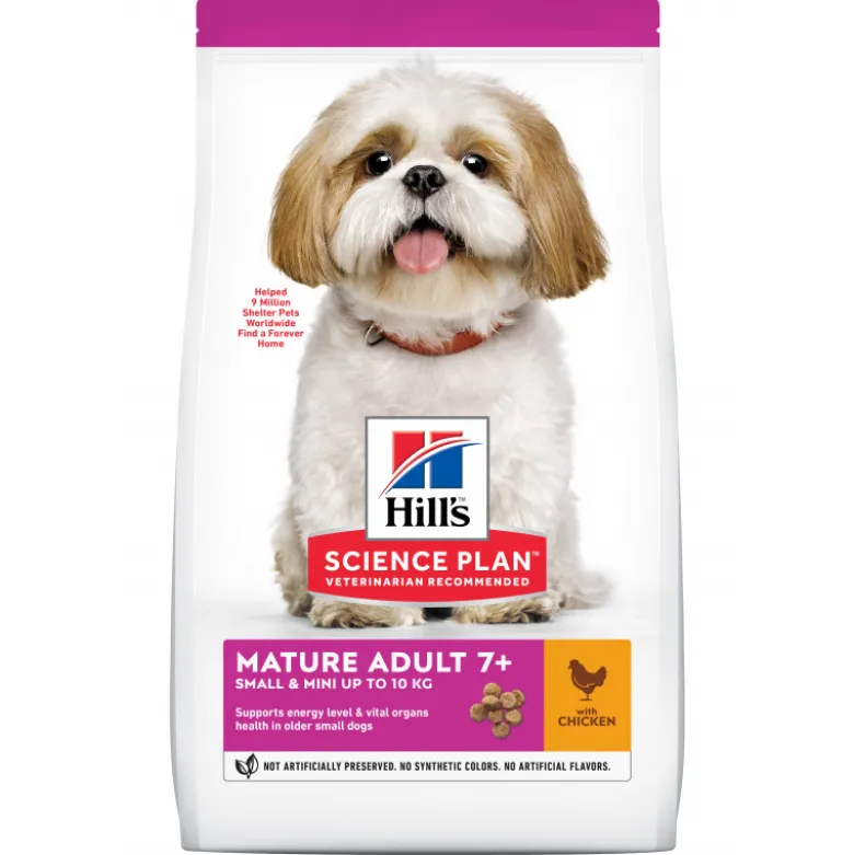 Croquettes pour petit chien âgé au poulet 3KG - HILL'S