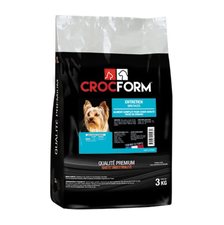 Croquettes Premium Entretien Mini chien 3kg - CROCFORM