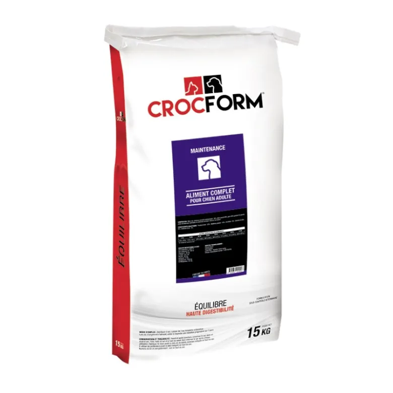Croquettes Équilibre Maintenance chien 15kg - CROCFORM