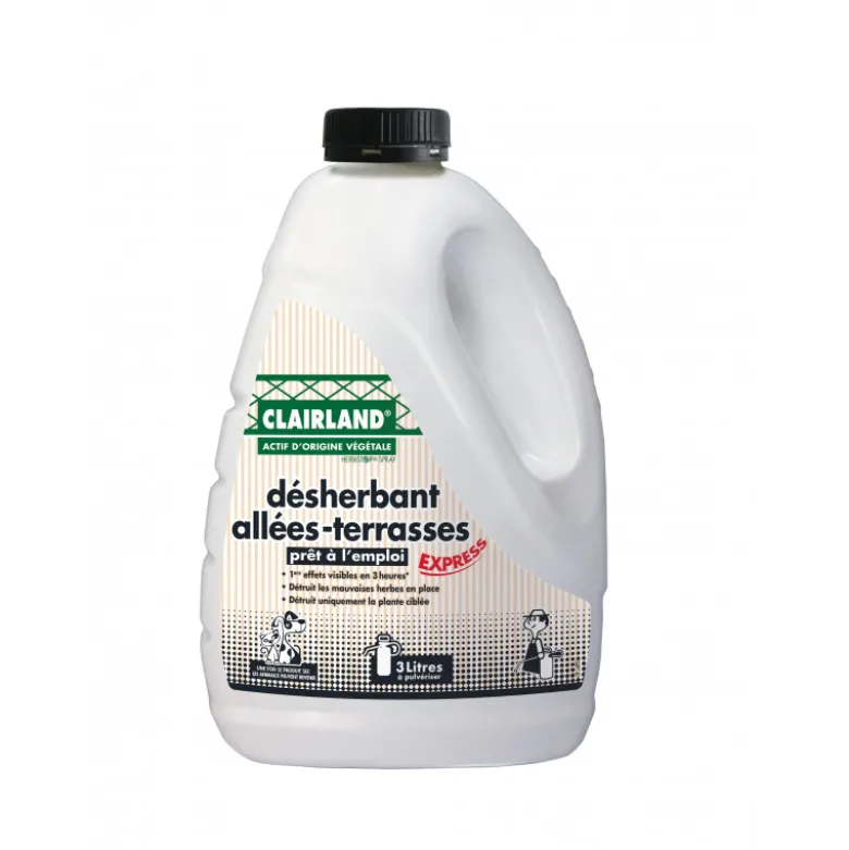 Desherbant allées terrasses actif végétal bio 3l - CLAIRLAND