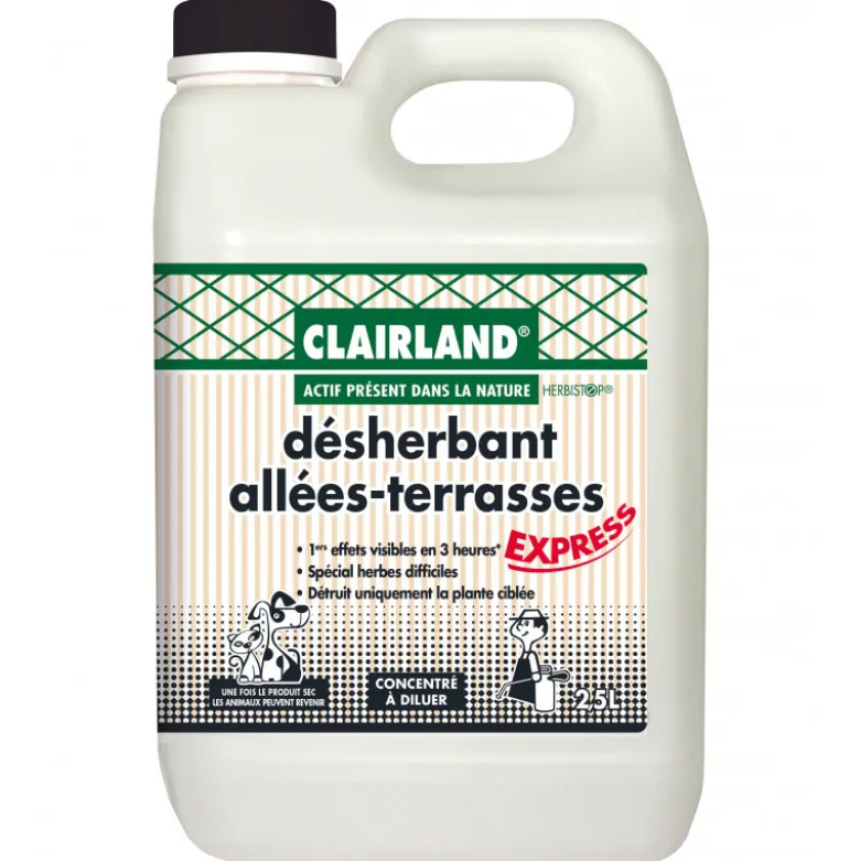 Desherbant allées terrasses concentre 2.5l - CLAIRLAND BIOCONTROLE