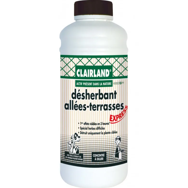 Desherbant allées terrasses concentré 910ml - CLAIRLAND BIOCONTROLE