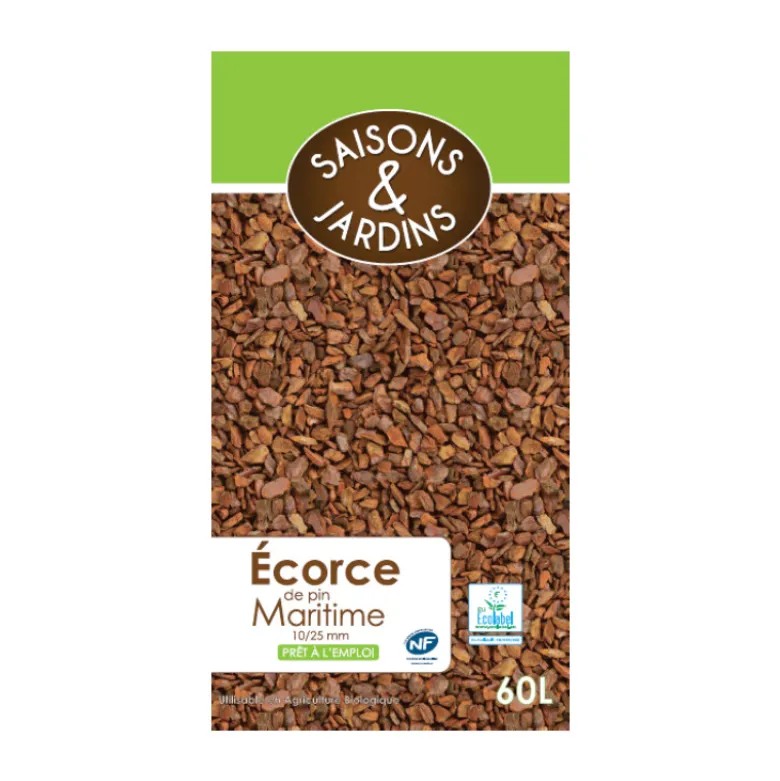 Ecorce pin maritime 10/25 mm 60 L - SAISONS ET JARDINS