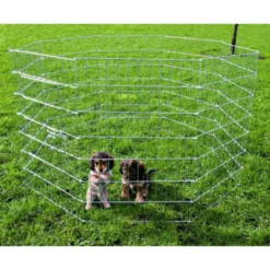 Enclos natura pour chiots galvanise ø154x91cm - TRIXIE