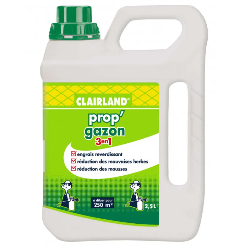 Engrais gazon liquide prop'gazon 3 en 1 2.5l - CLAIRLAND