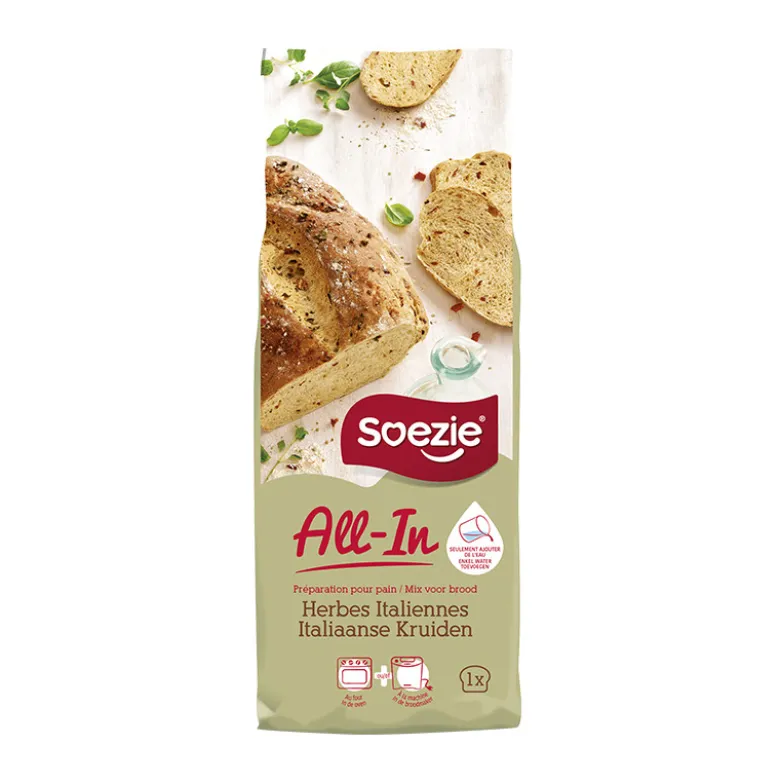 Farine All-in pour pain aux herbes italiennes - 0.5kg