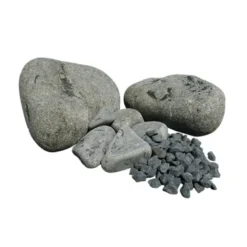Galets basalte calibre 50/100 - filet de 20 kg - AQUITER