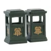 GREEN TRASH CAN SET OF 2 - LEMAX