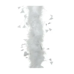 Guirlande boa plume 184cm blanc - DECORIS
