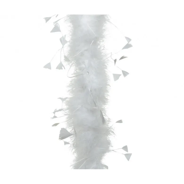 Guirlande boa plume 184cm blanc - DECORIS