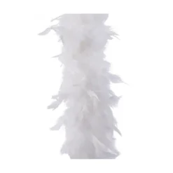 Guirlande boa plume 15x184cm blanc - DECORIS