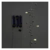 Guirlande de perles lumineuse d'intérieur argent/blanc chaud - 1,2m - 20LED