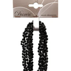 Guirlande de perles "minis diamants" noire en plastique - 270 cm
