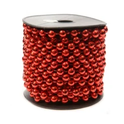 Guirlande de perle 0.8x10m rouge - DECORIS