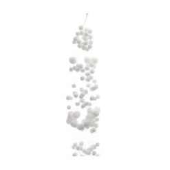 Guirlande flocon de neige 4x135x4cm blanc - DECORIS