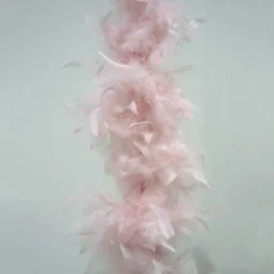 Guirlande plume boa 12x184cm rose poudré - DECORIS