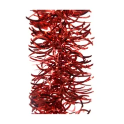 Guirlande scintillante ondulée Ø10x270cm rouge - DECORIS