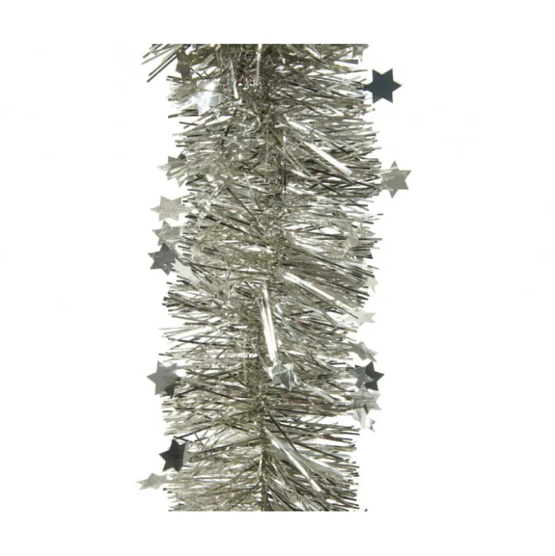 Guirlande scintillante étoiles Ø10x270cm perle - DECORIS