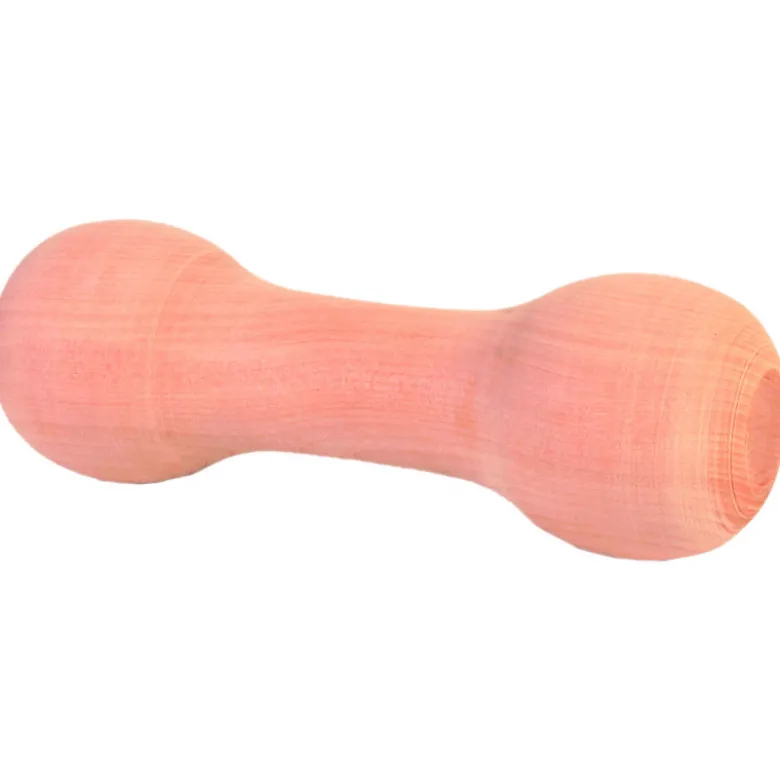 Haltère bois de traction ronde env. 125g 15cm - TRIXIE