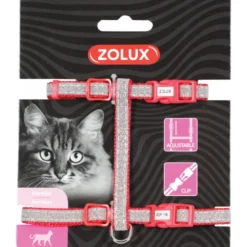 Harnais nylon shiny reglable rouge - ZOLUX