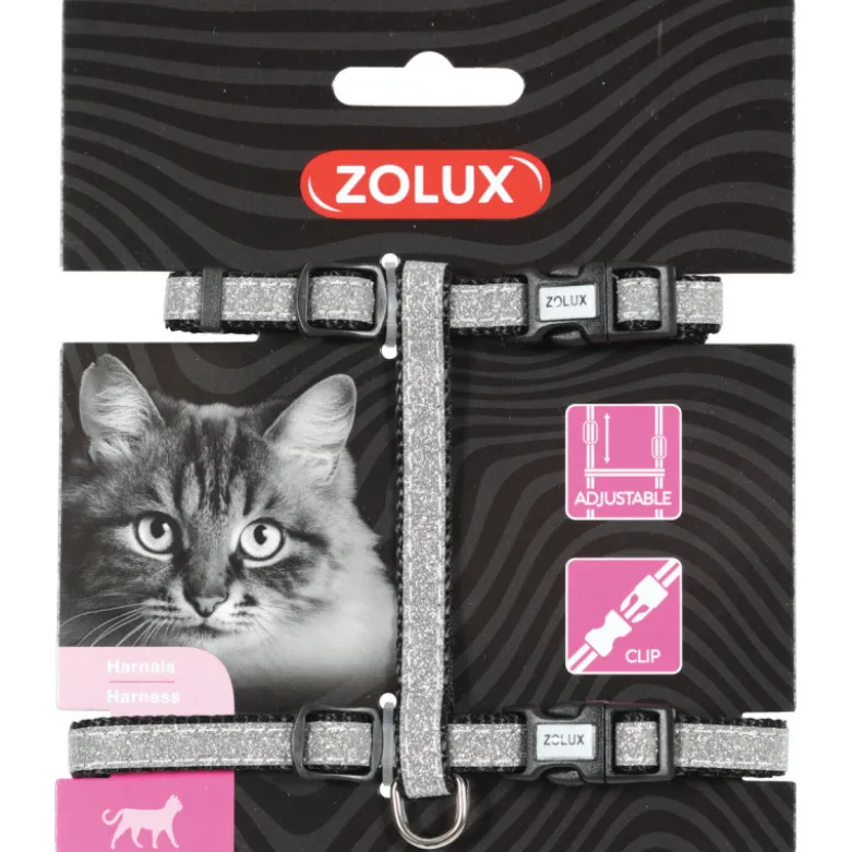 Harnais nylon shiny reglable noir - ZOLUX