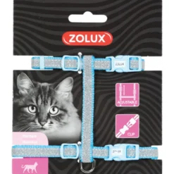 Harnais nylon shiny reglable bleu - ZOLUX